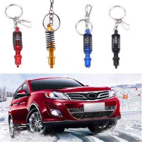 Key Holder Rings Women Men DIY Car Key Chains Accessories Auto Tuning Parts Key Chain Ring Shock SpringAbsorber Spring Keychain
