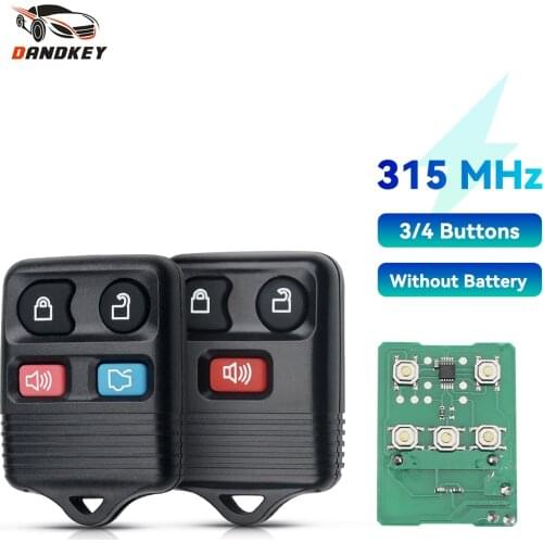 Dandkey Replacement Car Key 3 Buttons For Ford Keyless Entry Remote Control Car Key Fob Clicker Transmitter 315MHZ Exchange