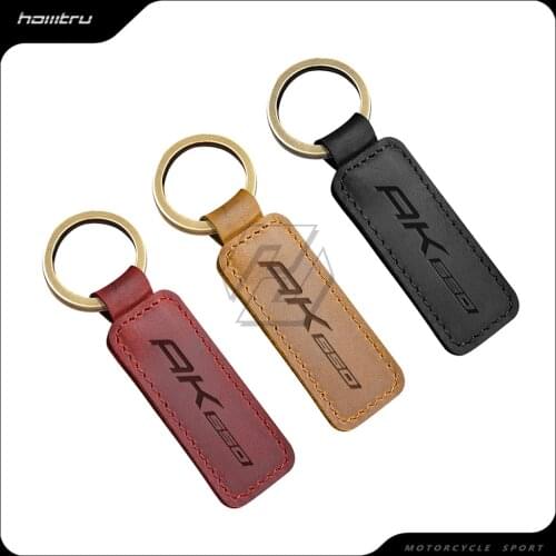Motorcycle Keychain Motocross Cowhide Key Ring Fits for KYMCO AK550 AK 550