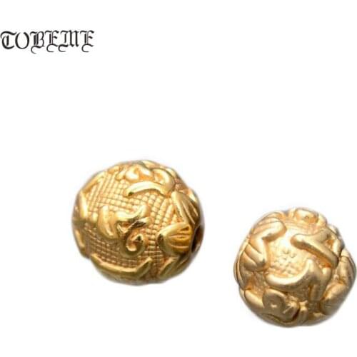 3D 100% 999 Silver Tibetan Beads Pure Silver Tibetan Six Words Beads Good Luck Jewelry Findings Buddhist OM Words Beads