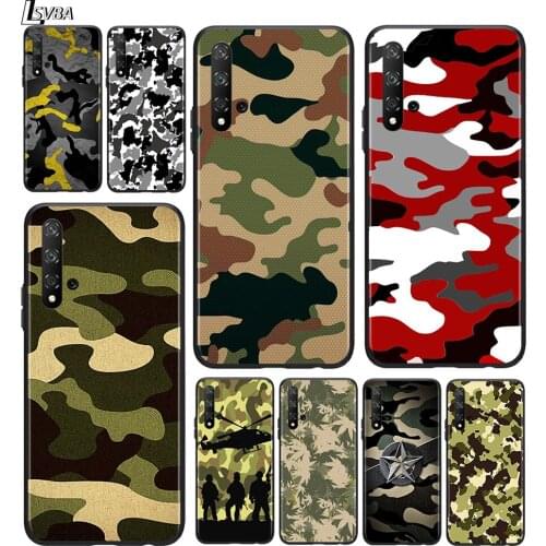 Camouflage Pattern for Huawei Honor 30i 30S 20E 20i 20S View 20 V20 10X 10i 10 Lite Pro Plus 5G Phone Case