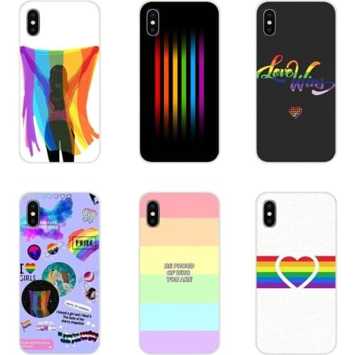 For HTC One U11 U12 X9 M7 M8 A9 M9 M10 E9 Plus Desire 630 530 626 628 816 820 830 Gay Lesbian LGBT Rainbow Mobile Phone Bag Case