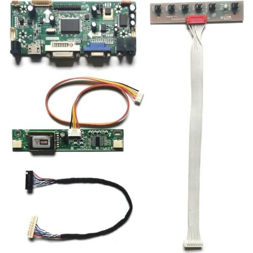 Screen VGA+DVI LVDS 20-Pin 2CCFL display controller board DIY kit 800*600 M.NT68676 For LTA104S1/G104SN02/G121SN01