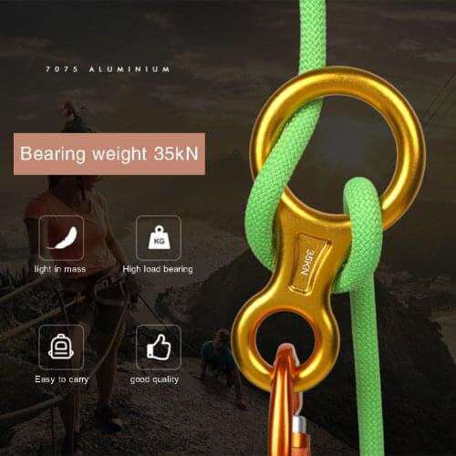 Figure 8 Rock Climbing Descender Ring Outdoor Mountaineering Equipment Figure Rock Descender Gear Belay Device Downhill