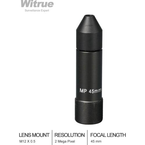 HD CCTV Lens pinhole 45MM M12*0.5 Mount F1.6 6.8 degree for Security CCTV Cameras