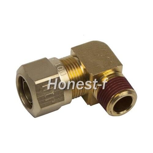 LTWFITTING DOT Air Brake Male Elbow, 5/8" Tube OD x 3/8" Male NPT Compression Fitting