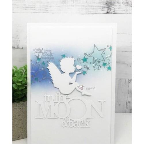 Mmao Crafts Metal Steel Cutting Dies New Moon praying letters Stencil For DIY Scrapbooking Paper/photo Cards Embossing Dies