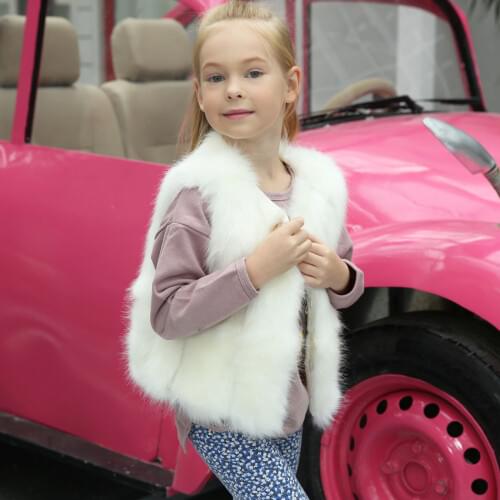 Fashion Toddler Infant Kids Baby Girls Solid Colors Sleeveless Winter Warm Clothes Faux Furs Waistcoat Furry Thick Vest Coat#g4