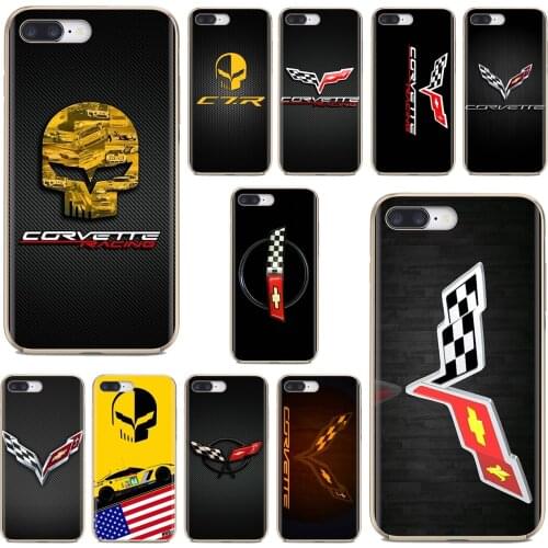 For Samsung Galaxy Note 3 4 5 8 9 S3 S4 S5 Mini S6 S7 Edge S8 S9 S10 Plus Soft Bag Case Racing Car Corvette Two Skull Flag