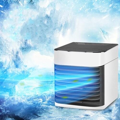 Portable Mini Fan USB Air Conditioner with Night Light Cooling Fan Humidifier Office Disinfection Purifier Multi-function Fan