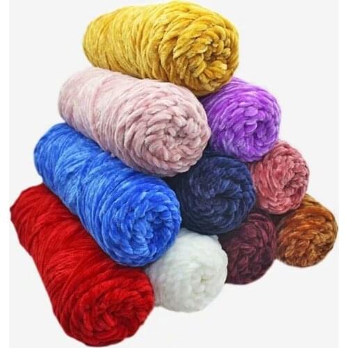 10Ball Pack Chenille Yarn For Knitting 1000G/2.2lb Velvet Texturized Knitted Crochet Yarn Soft Warm Line Threads Needlework DIY
