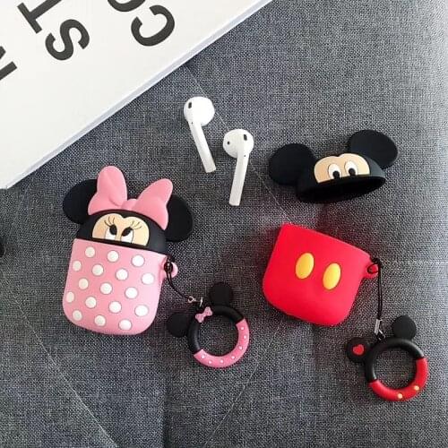 Disney Cartoon Mickey Minne Silicone Cases For Airpods 1 2 Protective Bluetooth Wireless Earphone Charging Cover For Airpods Pro
