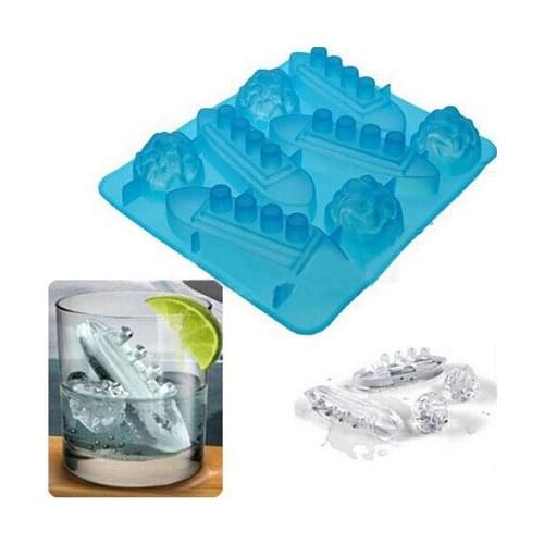 Silicone Titanic Ice Cube Tray Food-Grade Non-Toxic Ice Mold Summer Household Ice Lattice Free Shipping