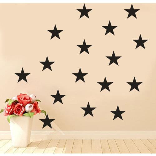 Stars Pattern 30 PCS Wall Decals DIY Home Decoration Accessories Vogue Vinyl Wall Sticker For Childrens Rooms Solid Decal SYY141