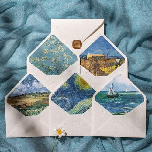 Vintage Envelopes Hemp Texture Letter Paper Bag DIY Multifunction Paper Envelope for Letter Paper Postcards School Material