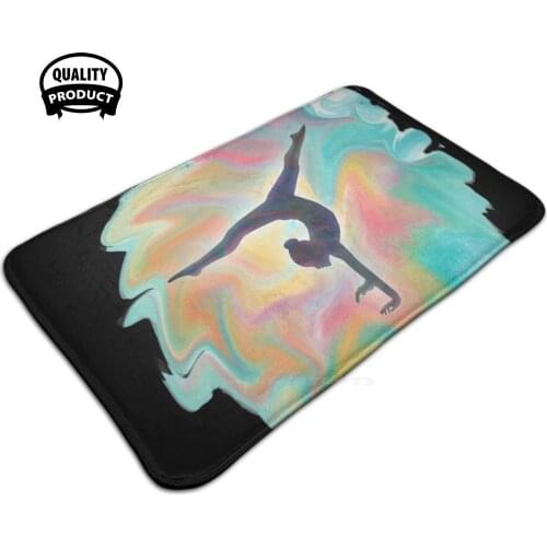 Watercolor Swirl Dancer - Gymnast - Acro Dancer Door Mat Foot Pad Home Rug Gymnastics Rhythmic Gymnastics Acro Acrobatics Dance