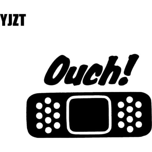 YJZT 15.5*10.4CM BANDAID OUCH!...Funny... Decal Car Window Sticker Black/Silver Vinyl S8-1448