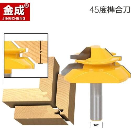 1/2 inch handle woodworking panel knife wood milling cutter high grade 45 degrees 1/2 inch handle woo fit line right angle knife