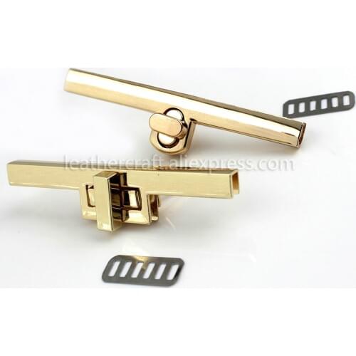 1x Metal Bag Tape Turn Lock Twist Lock Clasp buckles Leather Craft Women Bag Handbag Shoulder Bag Purse DIY Hardware