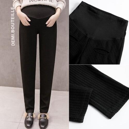 1205# Maternity Pants Spring Autumn Adjustable Elastic Waist Belly Support Pants Maternity Trousers