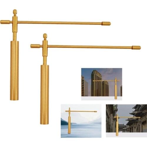 2 Pcs/Set Dowsing Rods, Copper Water Detector Tool Adjustable Rods Flexible Detector for Divining Water Buried Items