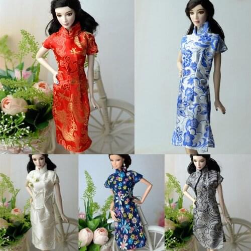 2018 New 1/6 fashion doll Doll clothing dress skirt cheongsam dress for barbie doll