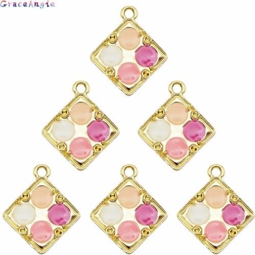 4pcs/pack Blusher eye shadow charms Make Up Jewelry Earrings Necklace Charms Handmade Crafts Keychain Bag Pendants DIY Gift Cute