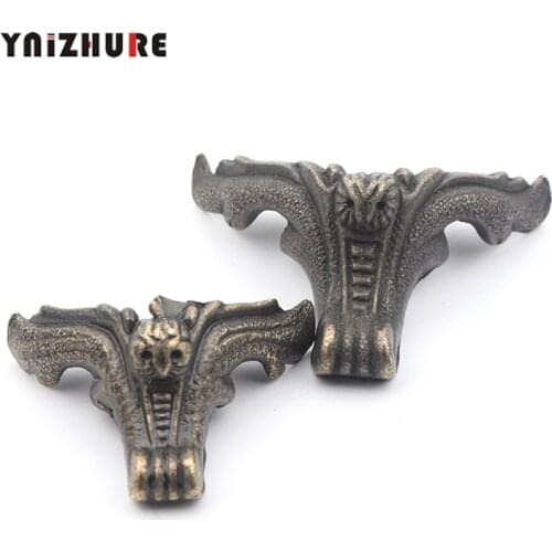 8Pcs Zinc Alloy Tiger Footing,Decoration Legs Vintage Wooden Box Beast Feet Cabinet Corner Bronze Tone Color