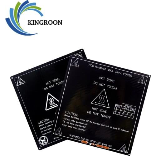 KINGROON PCB Aluminum Heatbed HotBed 12V 24V MK2A MK3 Heated Bed 3D Printer Part 3d Printing platform hot bed 220x220mm