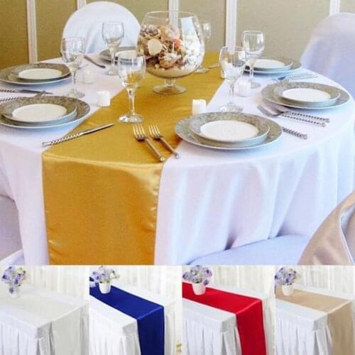 Satin Table Runners For Wedding Party Decoration Modern Table Runner New Year Decor For Home 30cm x 275cm