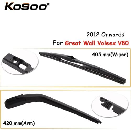 KOSOO Auto Rear Wiper Blade For Great Wall Voleex V80,405mm 2012 Onwards Rear Windshield Wiper Blades Arm Car Accessorie Styling