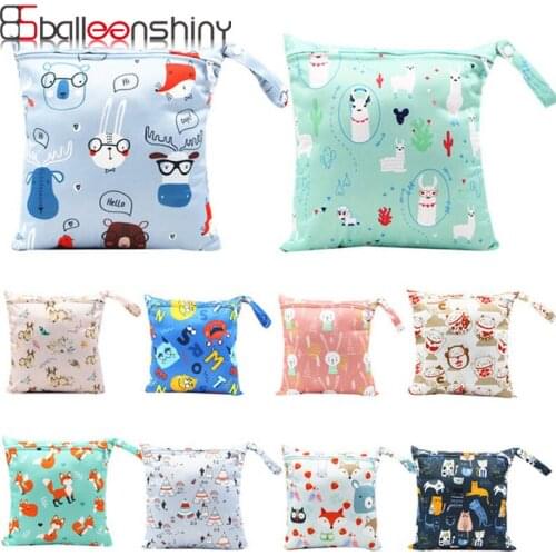 Balleenshiny Single Zipper Multifunctional Diaper Storage Bag 28*30cm Newborn Baby Stroller Accessories Infant Baby Organizer