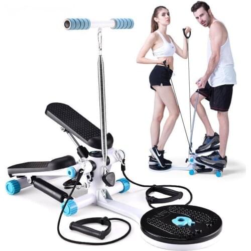 Quiet installation-free ladies home stepper multi-functional thin waist fitness equipment double hydraulic support sports device