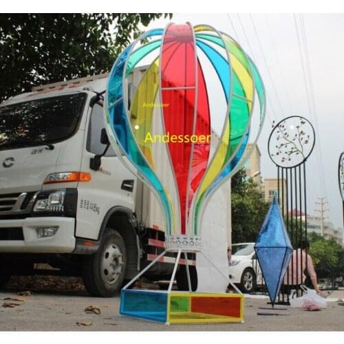 Wedding props hot air balloon decoration iron art landing large stage balloon mall party performance decoration