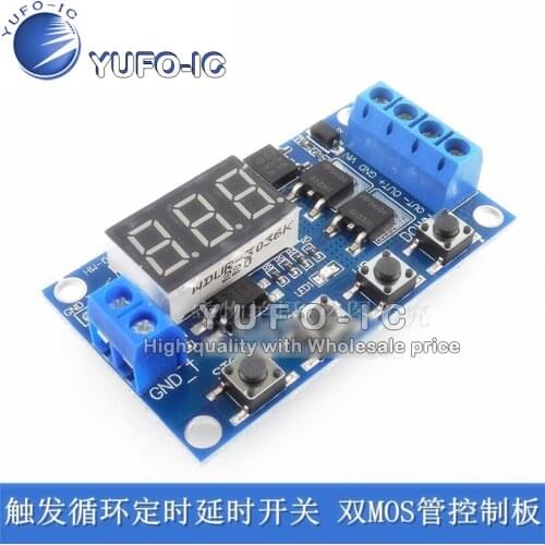 Trigger cycle timing delay Switch dual MOS tube Control Panel instead of relay module 24V