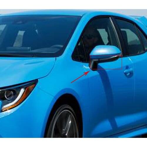 For Toyota Corolla Sport Hatchback 2019 2020 ABS Chrome Side Door Rear View Mirror Pillar Trim Cover Anti-Rub Strips Stickers