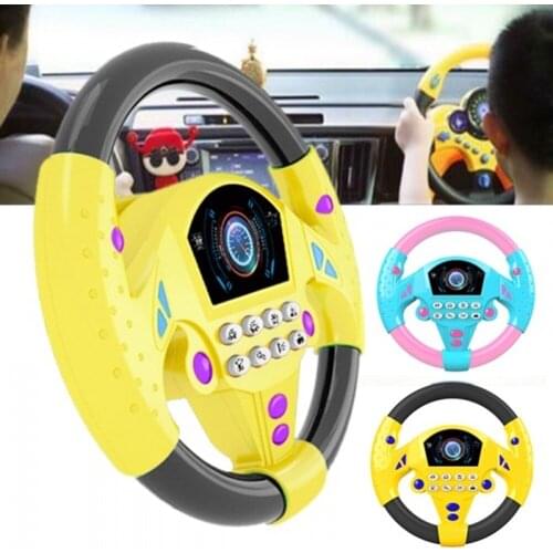 Electric Musical Instruments Baby Steering Wheel Puzzle Developing Educational Toy Car Simulation Steering Toys For Child Gift