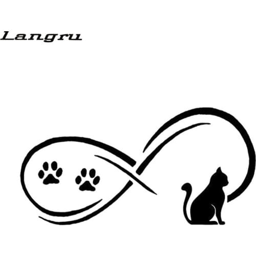 Interesting Cute Pet Cat With Paw Print Bumper Car Sticker Vinyl Motorcycle Decorative Stickers Jdm