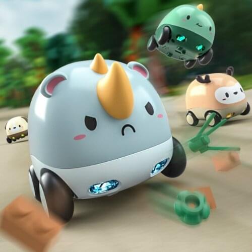 Cute Toy Inertial Car Baby Power Sound and Light Touch Car Pull Back Car for Boys and Girls Toys