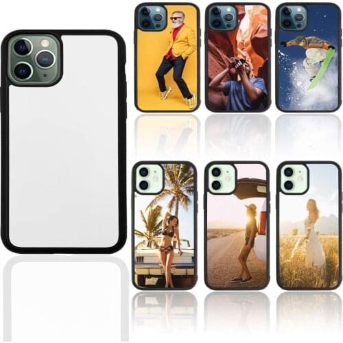 Diy heat transfer Sublimation Blanks 2D Phone Case Covers Soft Rubber Phone Case Compatible with iPhone 12/12 Pro 11 XR XS 11