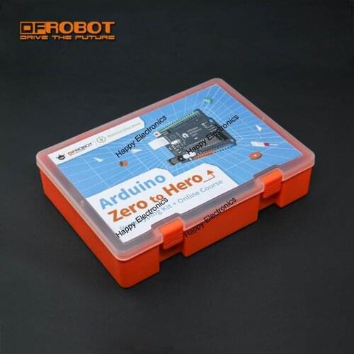 DFRobot Zero to Hero Kit with DFRduino UNO R3 Based on 38 online lessons for Arduino beginners and intermediate users