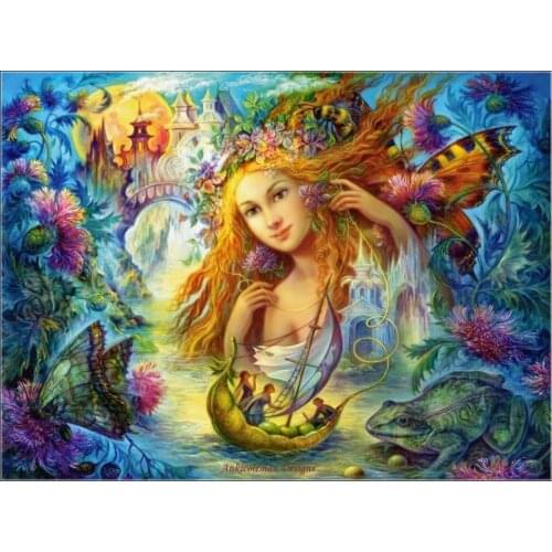 Embroidery Counted Cross Stitch Kits Needlework - Crafts 14 ct DMC Color DIY Arts Handmade Deco - Water Faery
