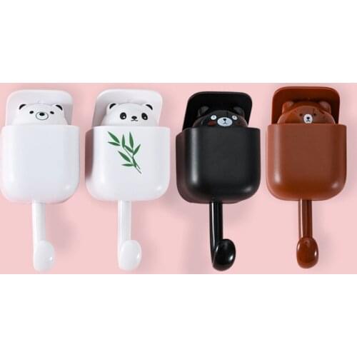 Wall Hanging Hook Creative bear hook for Hanging Clothes Hat Scarf Key Deer Horns Hanger Rack Wall Decoration 1pcs