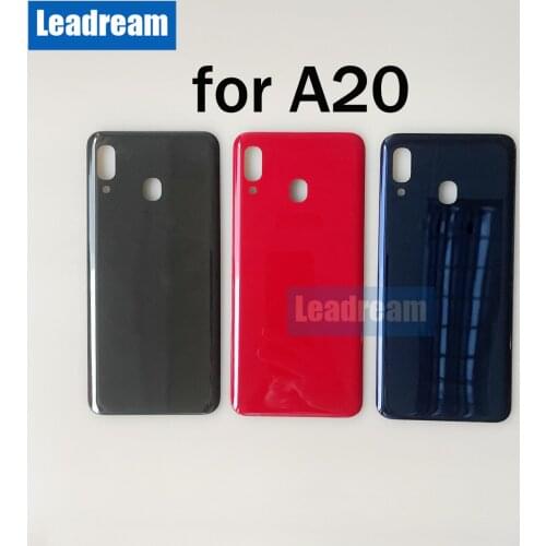 Original Battery Back Cover Rear Door for Samsung Galaxy A20 Back Housing Glass Cover With Camera Lens