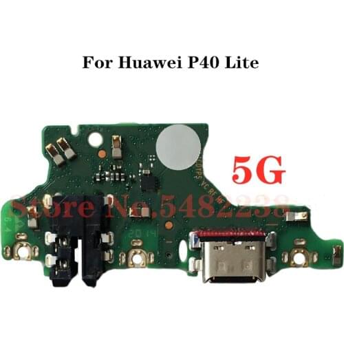 Original USB Charging Dock Port MIC Flex cable For Huawei P40 Lite 5G Charger plug board with Microphone Earphone Headphone Jack