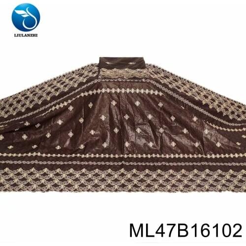 Perfumed African bazin riche fabric With scarf Guinea brocade fabric for dress 7yards/set ML47B158/ML47B161