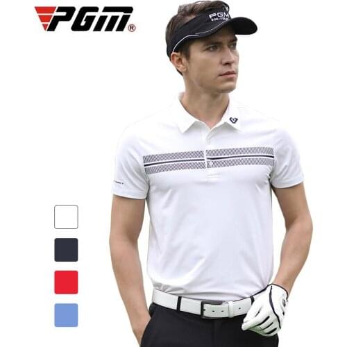 PGM Golf Ultra-Stretch Clothing Summer Quick-Drying Fabric Mens Short-Sleeved Sport T-shirt YF243