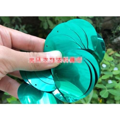 Sewing supplie 40mm DIY hanging piece blue-green circular double-hole side-hole sequins hand-made material accessories