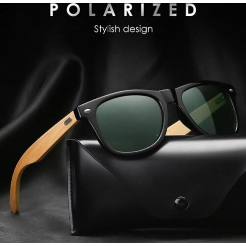 Polarized Sunglasses Women Men Vintage Luxury Brand Rivet Designer Square Frame Wooden Legs Driving Sun Glasses Goggle UV400