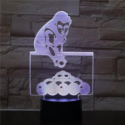 The Sport Billiards Fast Delivery 3D Lamp Touch Sensor Awesome Present for Infant Led Night Light Lamp for Birth Decor Laser1699